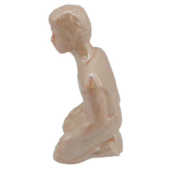 Shepherd Boy Kneeling Nativity Figure Replacement Figurine Iridescent 3.25" - Picture 3 of 7